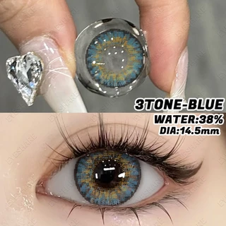 {COD}-คอนแทคเลนส์สีฟ้า Eyeshare 3Tone ขนาด 14.5 มม. คอนแทคเลนส์สีสำหรับดวงตาโต ใช้งานได้ 1 ปี จัดส่งฟรี
