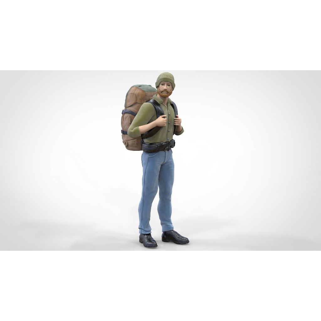 [โมเดลไม่ทำสี] Hiker "นักปีนเขา" [person] 3D printing 14k