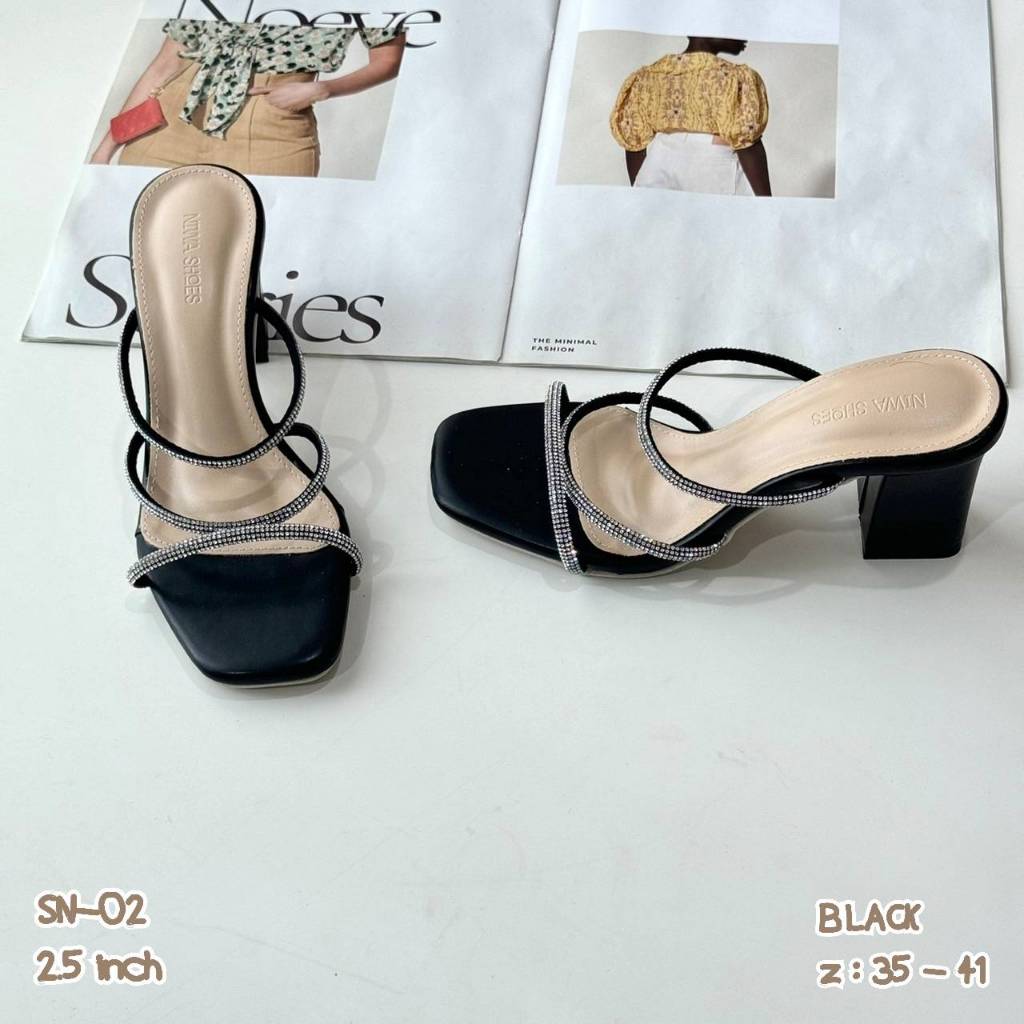 NIWA SHOES 💛🩷maxi  รองเท้าส้นสูง  รองเท้าแฟชั่น Niwa shoes ความสวยอวดแบบไม่อวย 💎✨ อะไหล่คือ วิ้งงงงงมาก ✨รุ่น SN-02