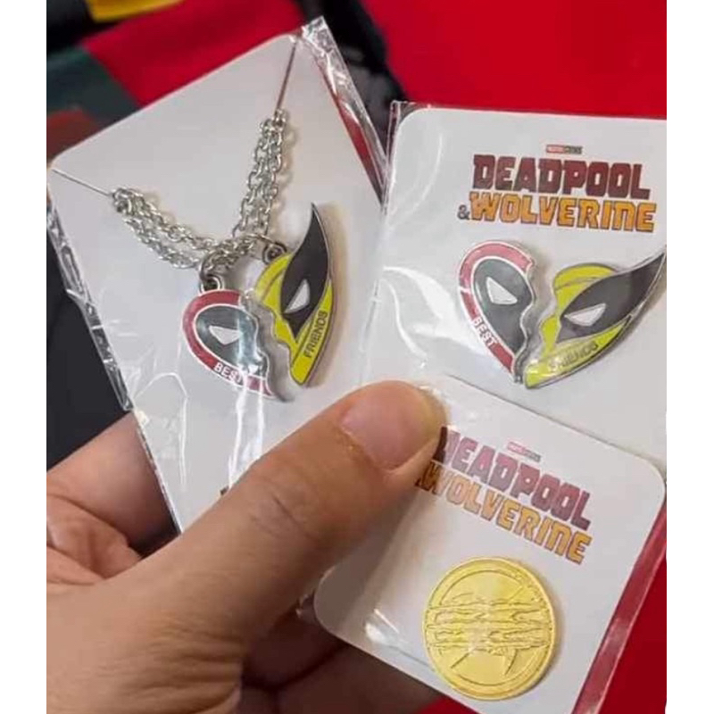 (ทักลด50%) งานแท้ (ใช้โค้ดได้ สร้อย Deadpool &Wolverine 2024 แท้ ไม่ใช่ของจีน จากงานรอบพิเศษ เหรียญ Deadpool&wolverine