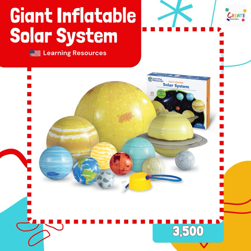 พร้อมส่ง Learning Resourcesแท้นำเข้า🇺🇸💯 Giant Inflatable Solar System  8 Planets จำลองระบบสุริยะจักร