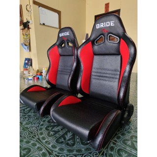 ⚫🔴เบาะซิ่งSR2 งานหนัง ดำล้วนแซมปีกแดง⚫🔴