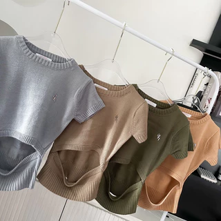 Wow an lg t-shirt เสื้อยืดไหมพรมหนานุ่ม แหวกเอว🔥พร้อมส่ง