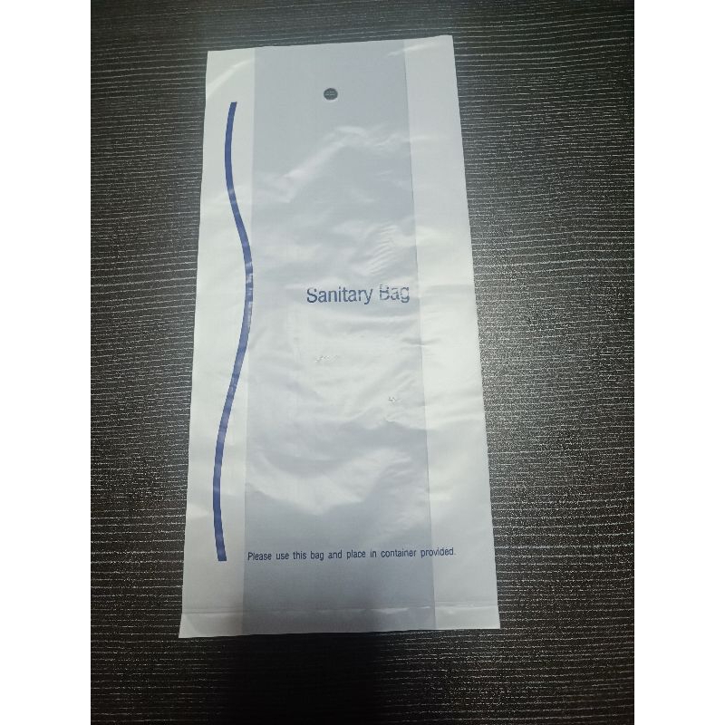 ถุงใส่ผ้าอนามัย 500 ชิ้น​​ Sanitary bag มีเจาะรูสำหรับแขวน