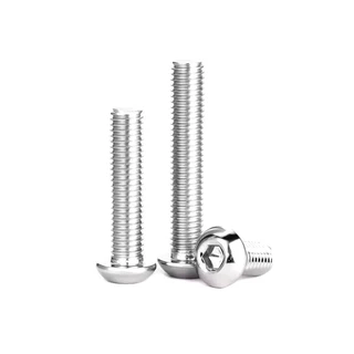 สกรู หัวจมกลม สแตนเลส เกลียวมิลตลอด M4 ISO7380 Button Head Hexagon Socket Metric Thread SUS 304
