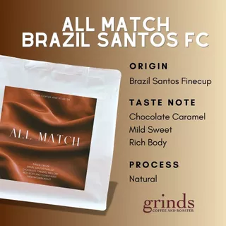 (ส่งภายในวัน) Grinds เมล็ดกาแฟคั่ว คั่วกลางเข้ม นัวนม 250/500/1000 กรัม ALL MATCH กาแฟ Single for Everyday