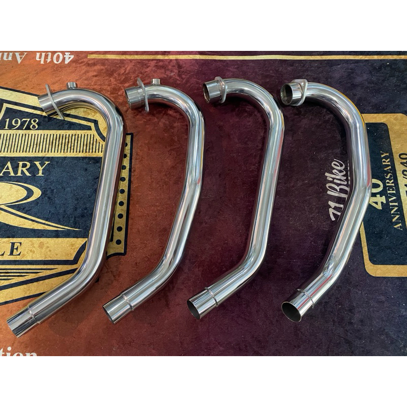 คอท่อสแตนเลส SR400 รุ่น Fi คาบูร์ คอแต่ง มีให้เลือก