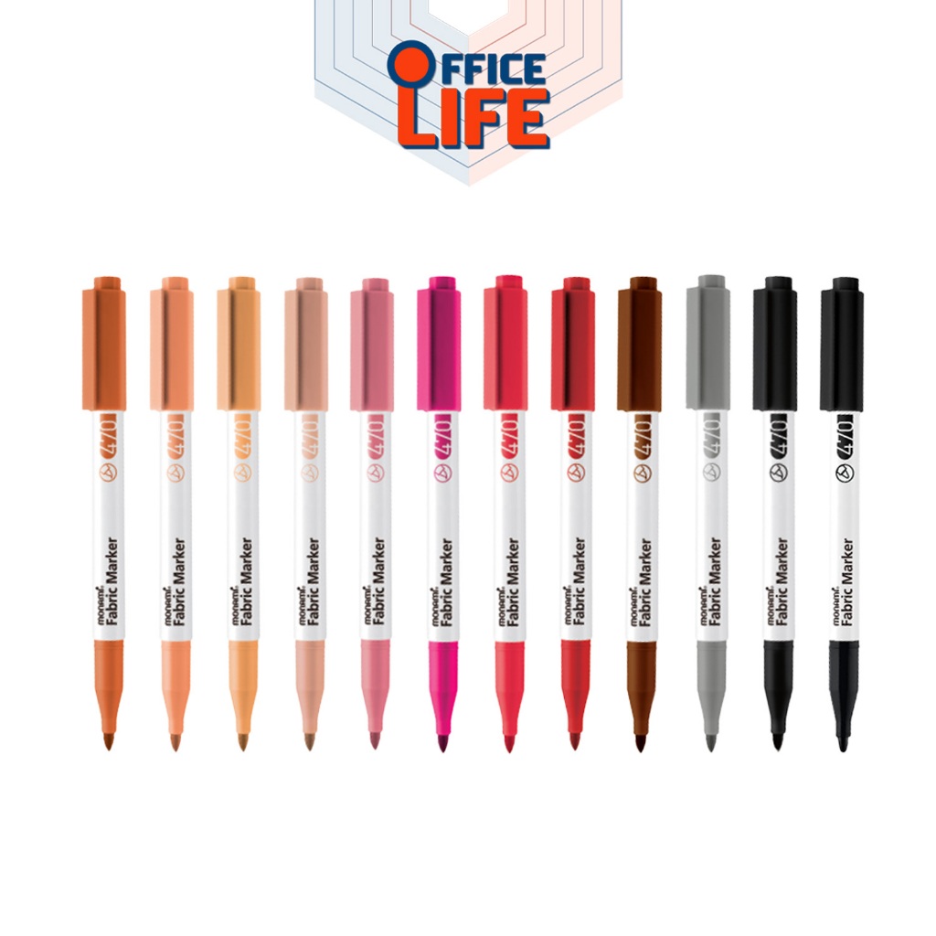 Monami (โมนามิ) ปากกาเพ้นท์ผ้า 24 สี ปากกาเขียนผ้า รุ่น Fabric Marker 470 ชนิดติดถาวร โมนามิ (1 ด้าม ) - รูปที่ 2