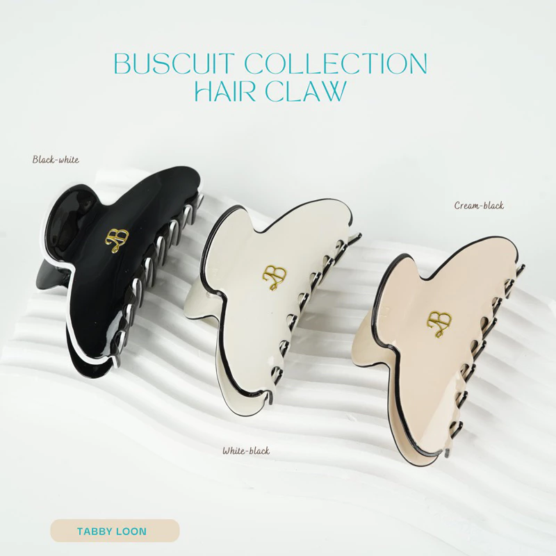 Tabby Loon Biscuit Classy Hair Claw Free Box วัสดุพรีเมียม Acetate