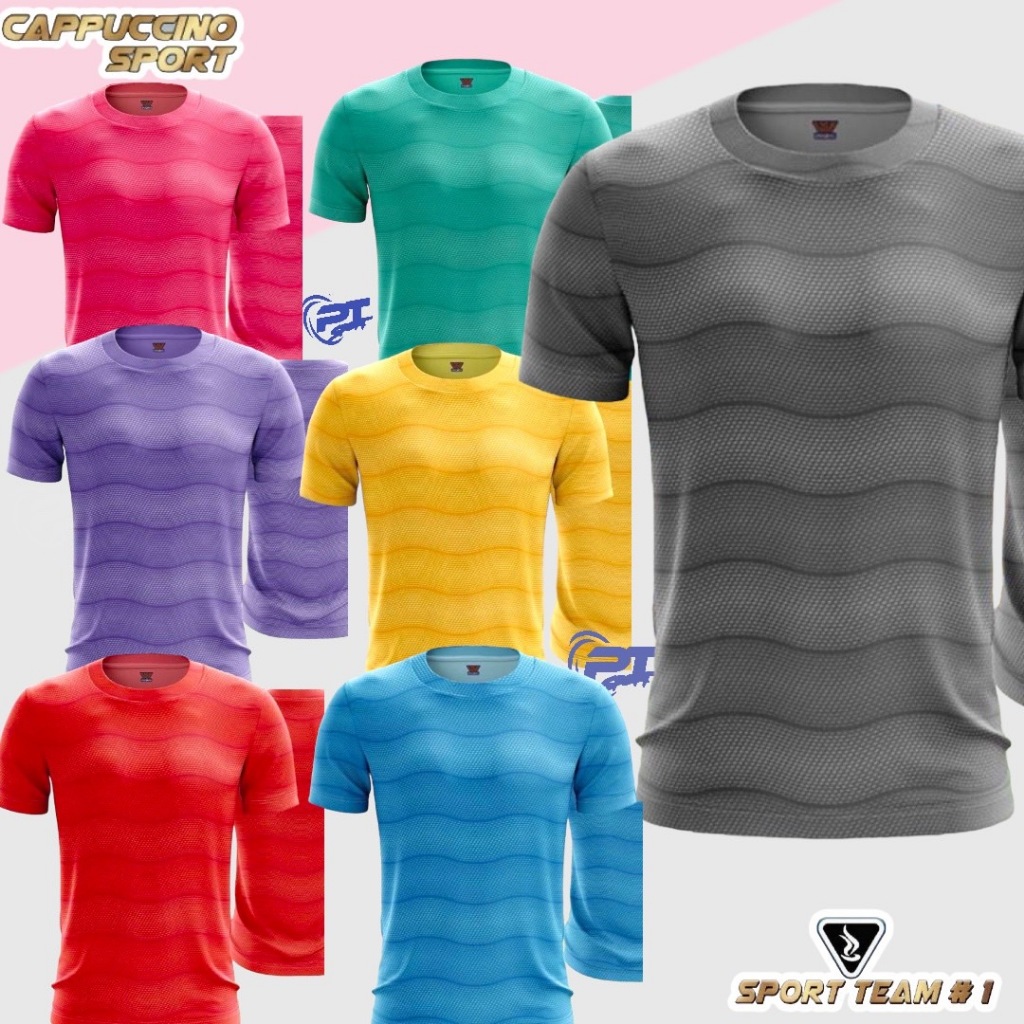 เสื้อกีฬาคาร์ปูชิโน่ รุ่น CPU พิมพ์ลายทั้งตัว รุ่นใหม่ sportteam 1