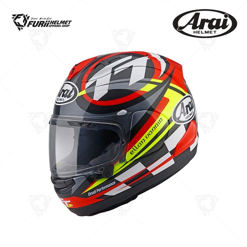 [ แบบไม่ผ่อนหมวก ] หมวกกันน็อคเต็มใบ Arai : RX-7V EVO TT IOM 2023