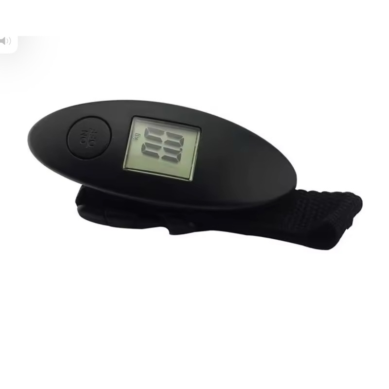 กระเป๋าเดินทางแบบพกพาตราชั่งกระเป๋าเดินทางอิเล็กทรอนิกส์ระบบดิจิตอล LCD ขนาด40กก./100ก.เครื่องชั่งแบบแขวนตะขอแขวนน้ำหนัก