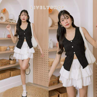 เสื้อกล้ามเเหวกหน้า ดีเทลเเต่งกระดุมเพชร PS