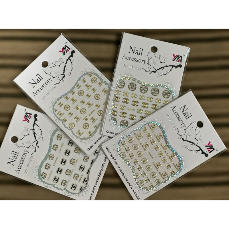 สติกเกอร์แบรนด์สีทอง ลายสวย หรูหรา สินค้าพร้อมส่ง