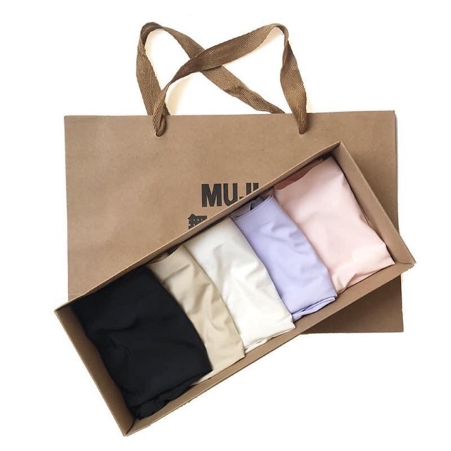 กางเกงในMuji กางเกงในมูจิผู้หญิง  เนื้อผ้าคอตตอน สไตล์ญี่ปุ่น ผู้หญิง  ไร้ขอบ underwear ระบายอากาศได้ดี สินค้าพร้อมส่ง