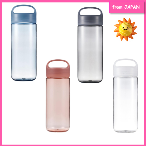 Marna Daily Water Bottle 16.9 fl oz (500 ml) (Washerless) Smooth Mouth Feel Like Glass (Lightweight 