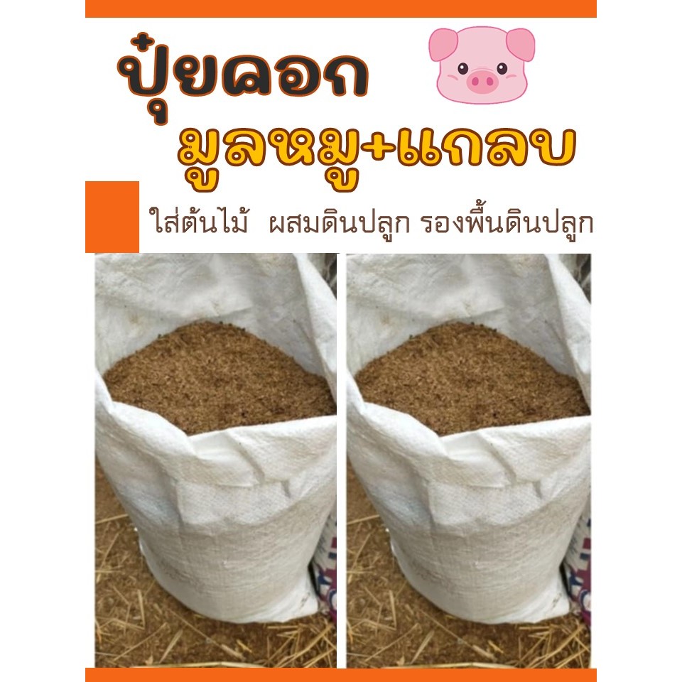 ปุ๋ยคอกขี้หมูแกลบ คุณภาพดี (แพ็ค5กิโลกรัม) ราคาถูก สินค้าพร้อมส่งทุกวัน