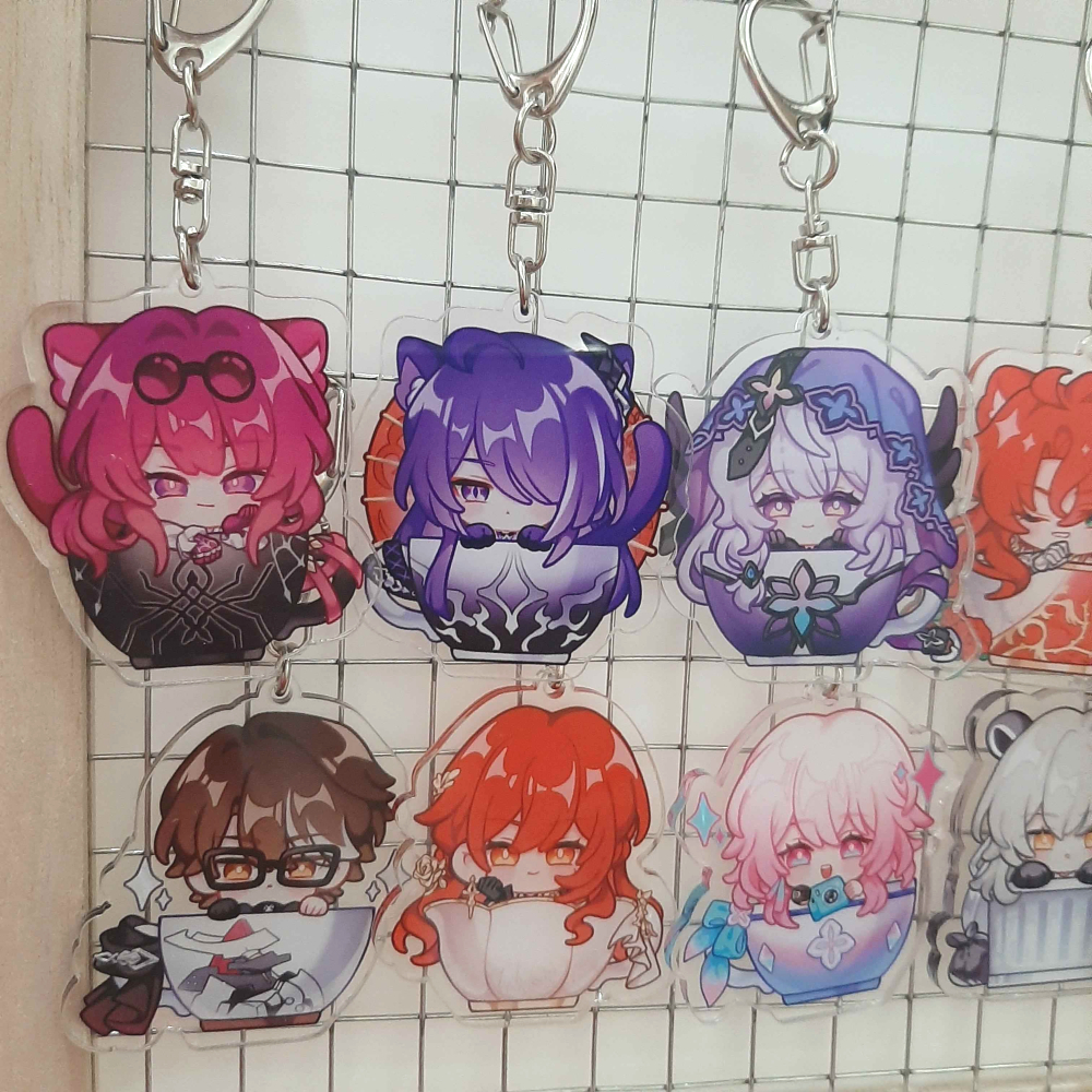 พวงกุญแจอะคริลิก5cm แฟนอาร์ต รางดาว (Honkai Star Rail) | set แก้ว Robin Firefly Jiaoqiu Kafka Boothill Argenti Sparkle