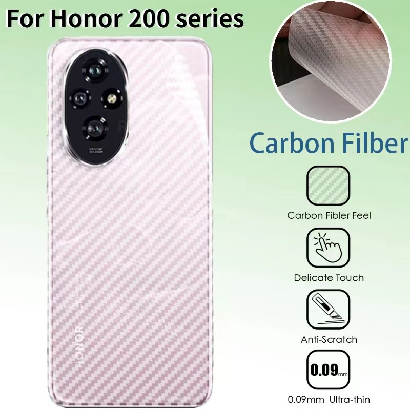 Honor 200Pro 5G(พร้อมส่งในไทย)ฟิล์มหลังเคฟล่าHonor 200 5G/Honor 200 Pro 5Gตรงรุ่น