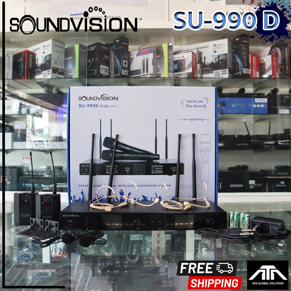 SOUNDVISION SU-990D/BTP (CB) ชุดไมค์ลอย ดิจิตอล หนีบปกเสื้อ และ คาดศรีษะ SU-990D