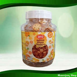 ขนมปังกะทิสับปะรด ขนมมินิจักรทอง ไส้สับปะรด 500 กรัม Coconut milk biscuits with pineapple jam Aro เอโร่