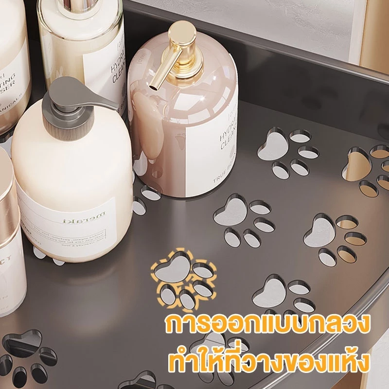 NeatBox ชั้นวางของในห้องน้ํา แข็งแรง ทนทาน ชั้นเข้ามุมห้องน้ำ 3/4/5 ชั้น มีล้อ ประหยัดพื้นที่ thumbnail 5