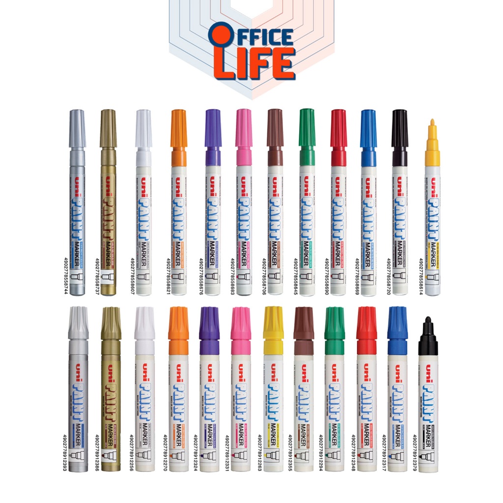 Uni (ยูนิ) ปากกาเพ้นท์ PAINT Marker เขียนยาง เขียนเหล็ก รุ่น PX-20 / PX-21 ชนิดห