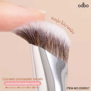 ถูก/แท้/มีไลฟ์ แปรง ODBO Curved Concealer Brush แปรงคอนซีลเลอร์ คอนทัวร์ ปัดแก้ม หัวแปรงปลายตัด ขนาดกลาง ขนนุ่ม