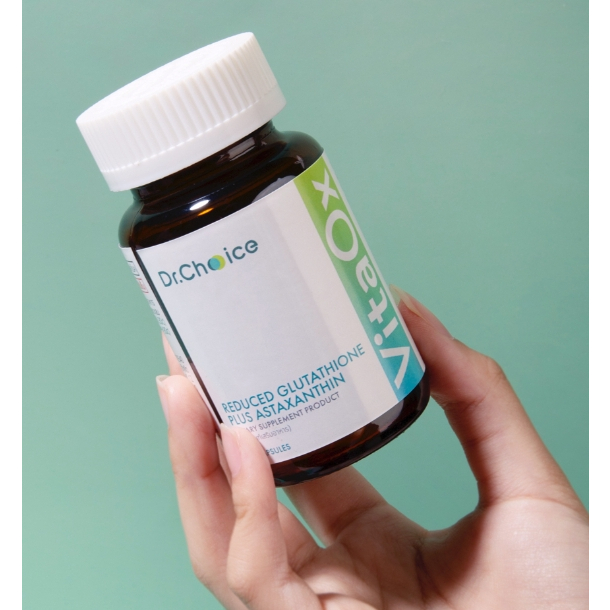 [โปร 2 ขวดทานได้ 2 เดือน] Dr.Choice VitaOx Reduced glutathione 250 mg plus Astaxanthin 6 mg ดอกเตอร์