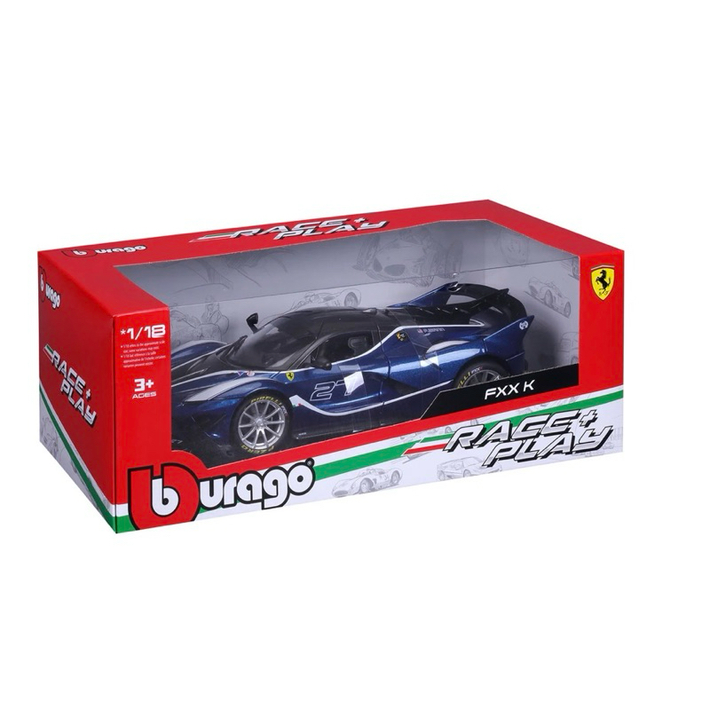 โมเดลรถเหล็ก 1/18 Ferrari Race & Play รุ่น FXX K EVO [Bburago]