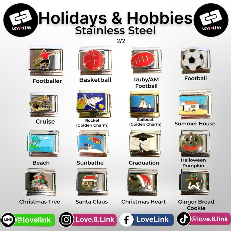 ชาร์มตกแต่งDIYกำไล Italian Charm [ Holiday&Hobbies ] (2/2)