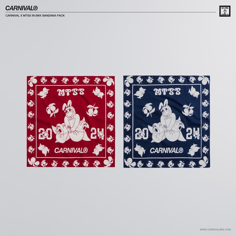 (พร้อมส่ง) ของแท้ 100% CARNIVAL® x Melting Sadness Capsule Collection BANDANA PACK