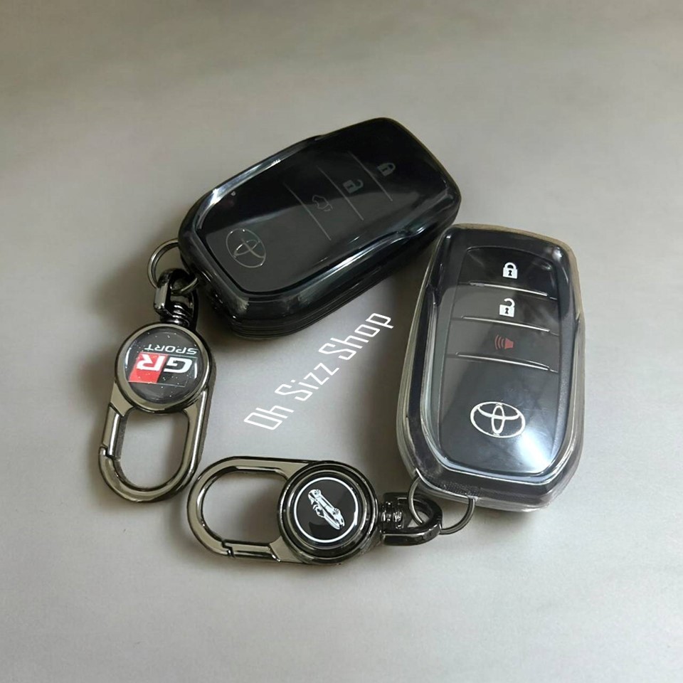 เคสรีโมทรถ Fortuner 2024  (See Through Transparent TPU Key) Model Alphard, Innova, TRD, Toyota Hilux