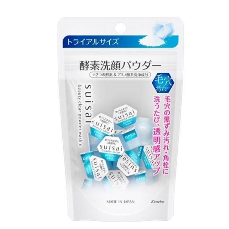 ผงเอนไซม์สำหรับล้างหน้า  SUISAI beauty clear powder wash N (Trial) 0.4g.x15ชิ้น