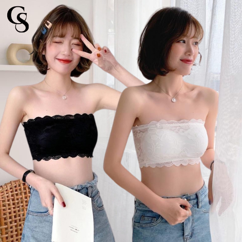 เสื้อชั้นในเกาะอกตกแต่งลายลูกไม้ สุดเซ็กซี่ B-023 บราเกาะอกกระชับหน้าอกทรงสวยเป็นธรรมชาติ สินค้าพร้อมส่ง