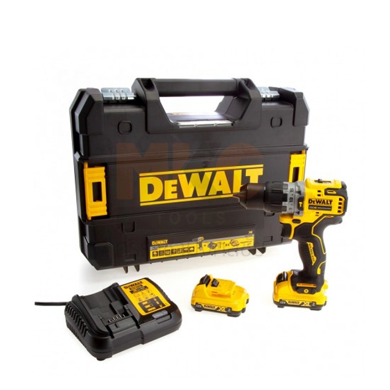Dewalt สว่านกระแทก(Brushless) ไร้สาย 12V DCD706D2A-B1 ขนาด 10มม. (แบต2.0Ah x 2 + แท่นชาร์จ) เซต