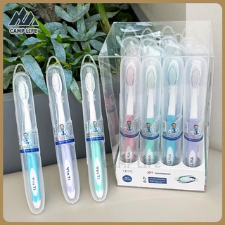 แปรงสีฟันผู้ใหญ่ เส้นใยแปรงสีฟันให้ความสะอาดล้ำลึกและอ่อนโยน บริเวณแนวเหงือกและระหว่างฟัน