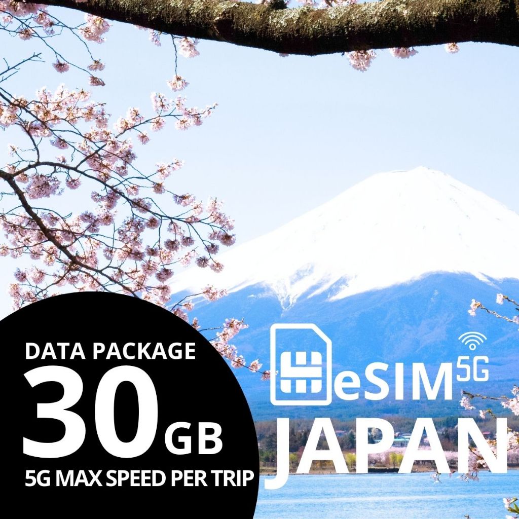 eSIM Japan อีซิมญี่ปุ่น - ดาต้าแพคเกจท่องเที่ยวญี่ปุ่น 3-20วัน เน็ต5Gเต็มสปีด Unlimited Data Package