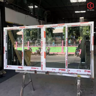 🏡200x100หน้าต่างบานเลื่อนอลูมิเนียม แบ่ง4ช่อง🏡พร้อมส่ง🚚ค่าส่งถูก🏡,คุ้มค่าคุ้มราคา🏡อลู 0.8 มิล🏡กระจก5มิล