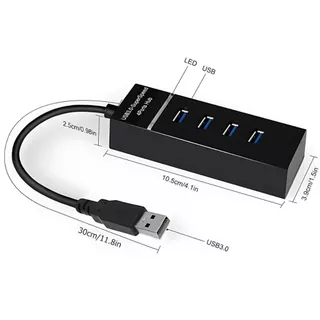 USB 3 0 4พอร์ตสำหรับ PC คอมพิวเตอร์แท่นวางมือถืออะแดปเตอร์ Splitter สำหรับ Hard ไดรฟ์เมาส์คีย์บอร์ดUSB 3.0ความเร็วสูง5Gb