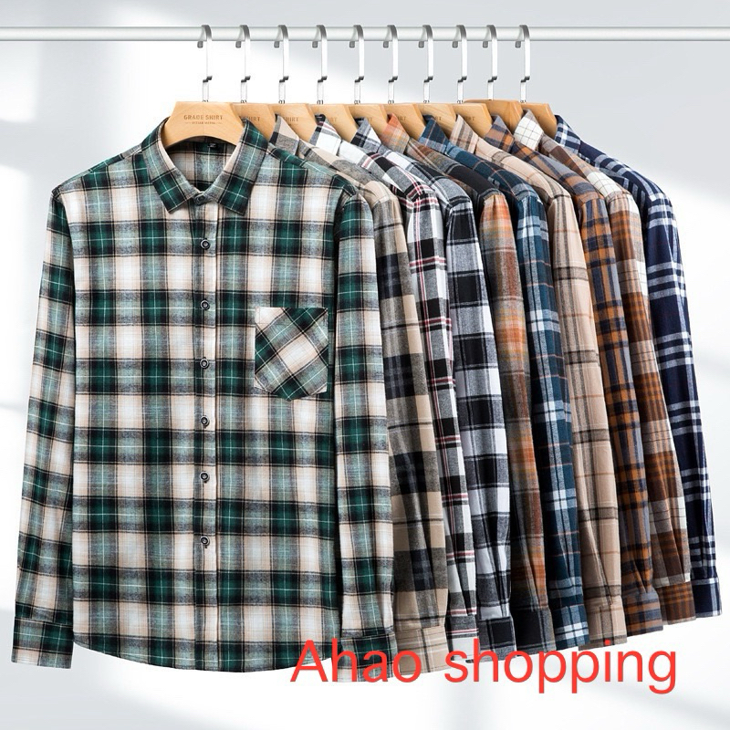 เสื้อเซิ๊ตลายสก๊อต ผ้านุ่มใส่สบาย เสื้อลายสก๊อตราคาถูก ผ้าดี