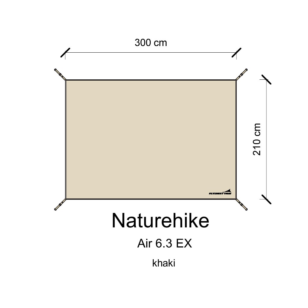 ฟลายชีทไทย flysheetthai กราวชีท ผ้าปูรองเต็นท์ Naturehike Air 6.3/Stellar/JC Hose 6.3  ตรงรุ่น ผ้าใบหนา