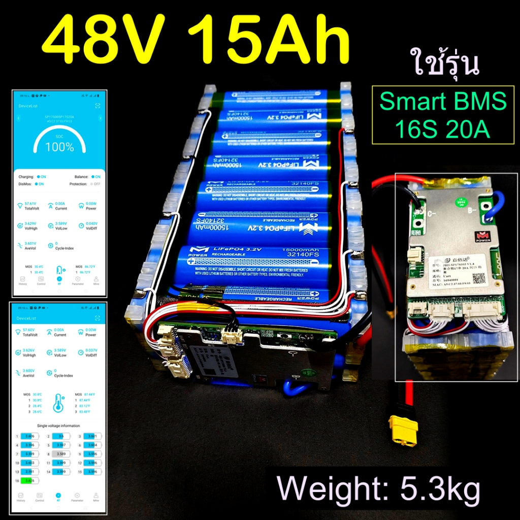 แบตเตอรี่ลิเธี่ยมสำหรับ สกู๊ตเตอร์ไฟฟ้า จักรยานไฟฟ้า 24V, 36V, 48V ความจุ 6- 30Ah ชนิดแบตเตอรี่ Li-i