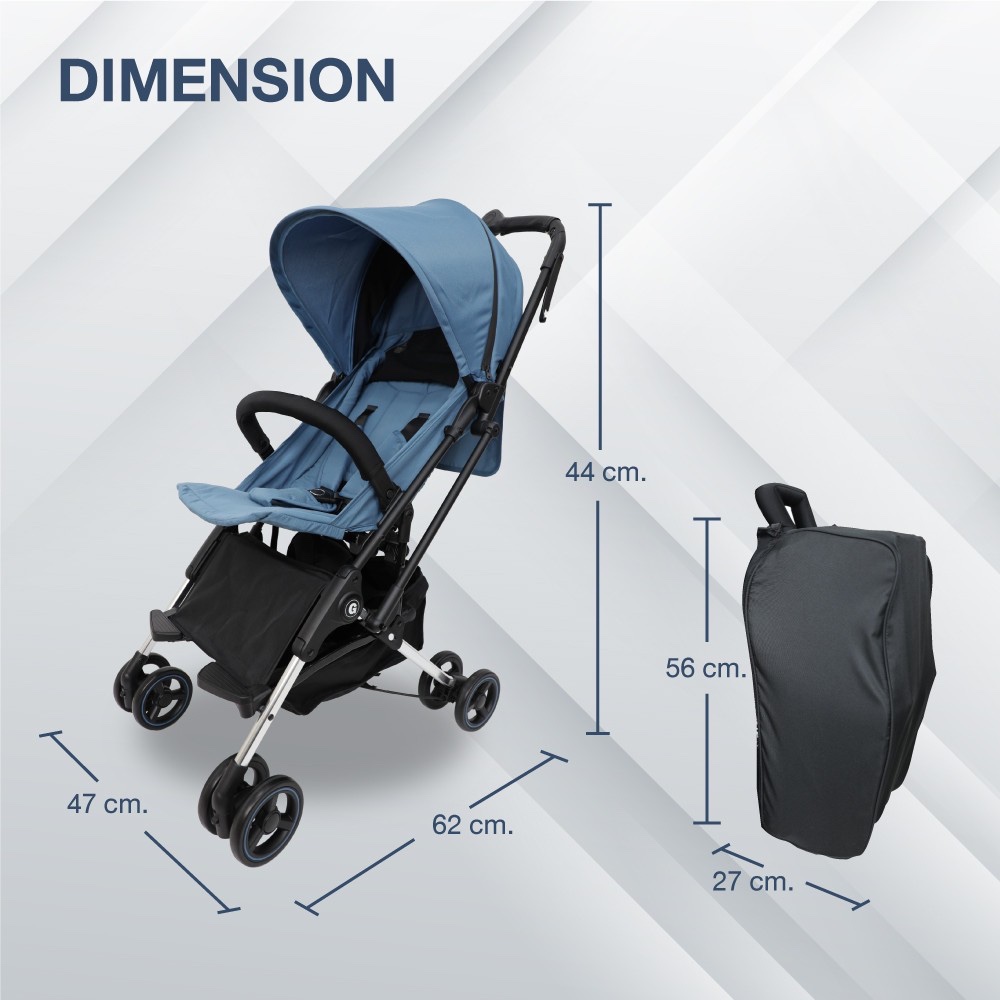 GLOWY Flying Tiger Stroller รถเข็นเด็กพับขึ้นเครื่องได้ เหมาะสำหรับเด็กแรกเกิด ถึง 36 เดือน (0 ถึง 15 kg) ราคา ถูกที่สุด ดีลบีเคเค แกลเลอรีภาพที่ 8
