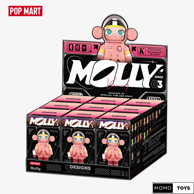 ยกบ็อก(9 ตัว) โค้ดแฟชั่นลด30% พร้อมส่งในไทย Popmart ของแท้ MEGA SPACE MOLLY 100% -V3 ยกบ็อก(9 ตัว)