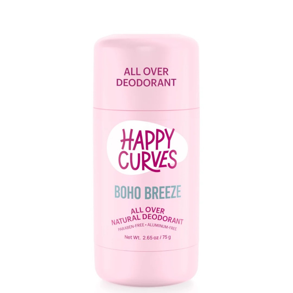 พร้อมส่ง ของแท้ HAPPY CURVES  All Over Natural Deodorant 75g (Tahitian Vanilla/Herbal Citrus/Boho Br