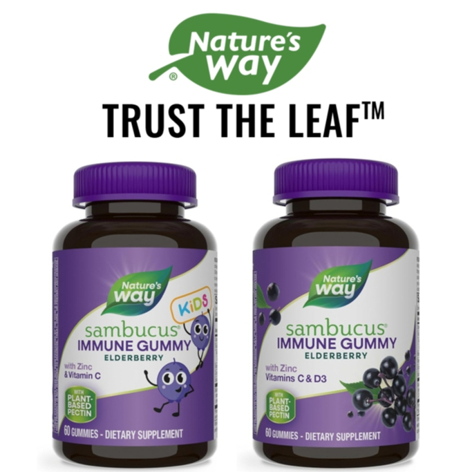 Nature's Way, Sambucus Gummies Standardized Elderberry, 60 Gummies