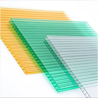 แผ่นโพลีคาร์บอเนต หนา 6มิล (120cm*120cm) มีสีให้เลือกมากมาย กันร้อนuv แผ่นหลังคาใส แผ่นโปร่งแสง
