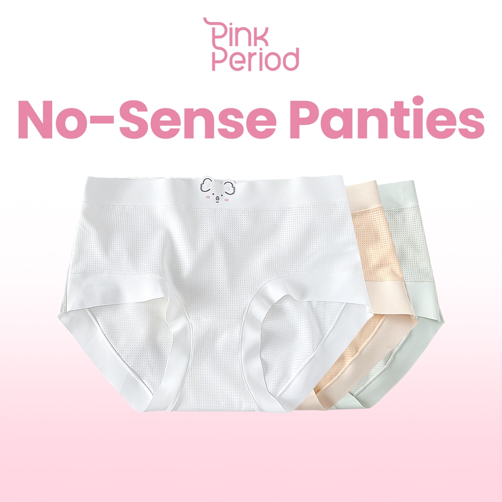 Pink Period กางเกงชั้นใน ผ้าเรยอน เซ็กซี่  ลายน้องหมีสีพื้น L-XL น่ารักมาก กางเกงชั้นในสไตล์เกาหลี น่ารัก  Kni-030