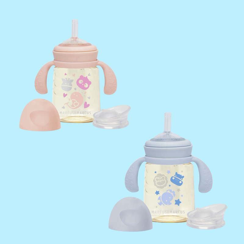 Marcus & Marcus PPSU Transition Trainer Bottle ขวดน้ำหัดดื่มสามารถเปลี่ยนใส่จุกนม หลอดดูด หรือจุกหัดดื่มได้